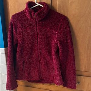 L.L. Bean Deep Red Fleece Pullover